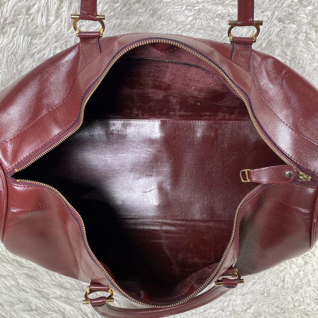 【美品】カルティエ マストライン レザー ボストンバッグ トラベルバッグ