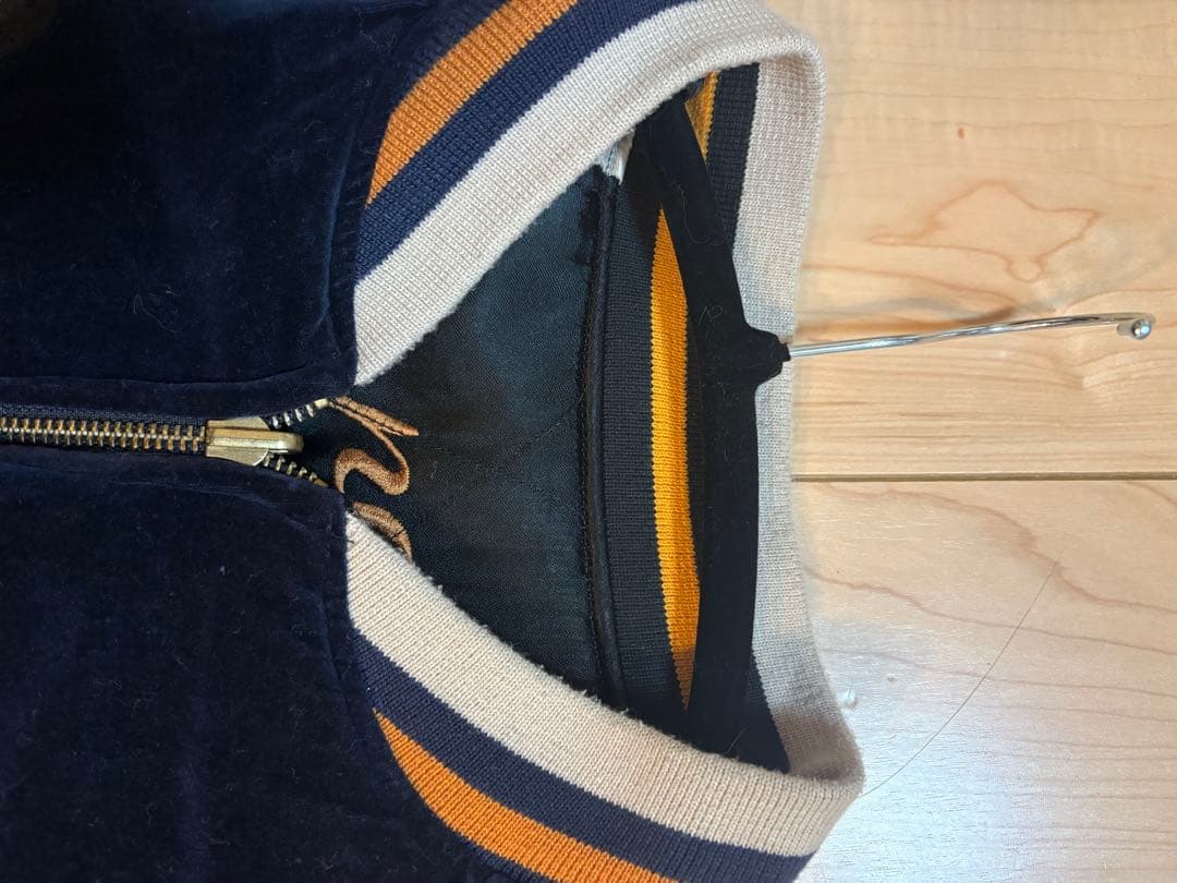 【希少】HOUSTON ベロア スカジャン 別珍 桃太郎 金太郎 リバーシブル