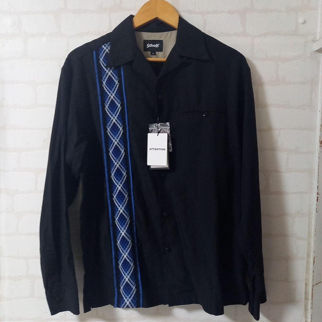 ○★新品未使用　Schott　ブレイド リヨセル　長袖シャツ　M　ブラック