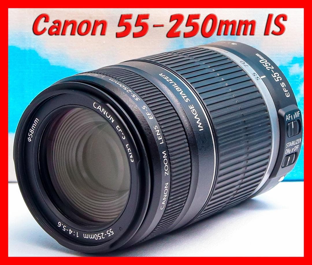 Canon EF-S 55-250mm IS⭐️望遠レンズ⭐️手振れ補正付き！