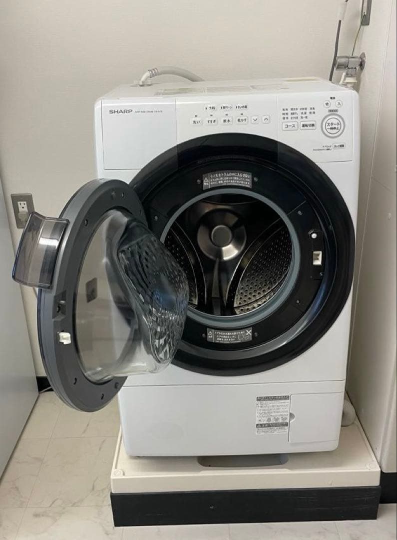 SHARP ES-S7G-WLドラム式洗濯機 多機能