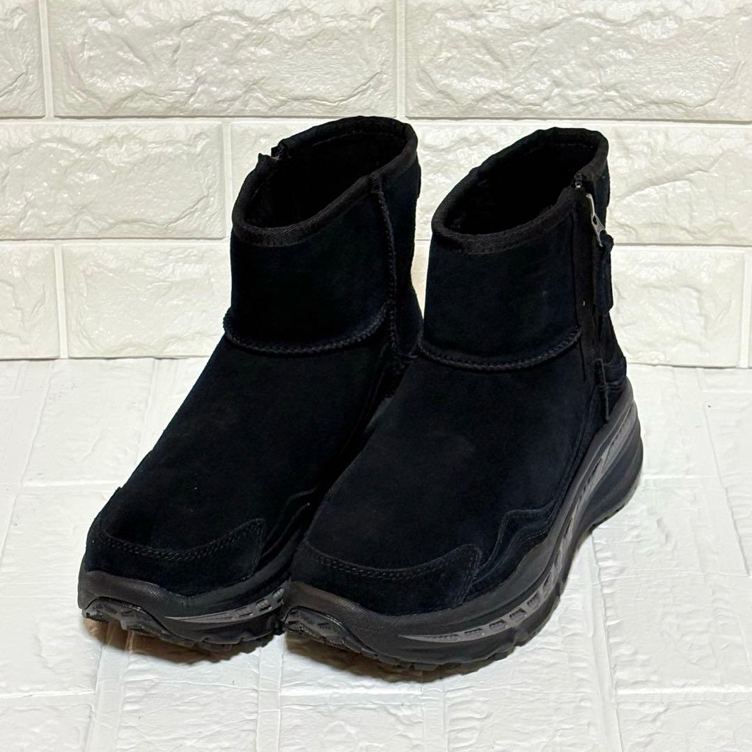 UGG アグ スエード サイドジップ ショートブーツ 黒 ブラック25cm