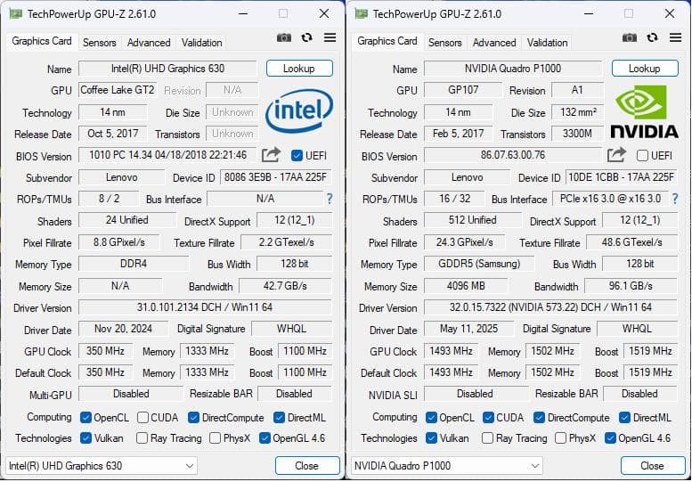 Windowsノート本体 ThinkPad P52 (i7/16G/256+16+500GB/P1000)