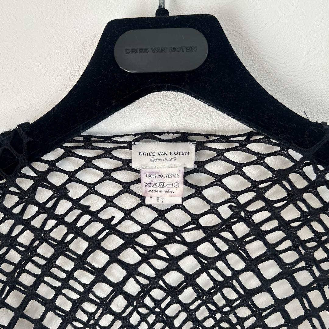 DRIES VAN NOTEN メッシュ ブラック トップス　重ね着