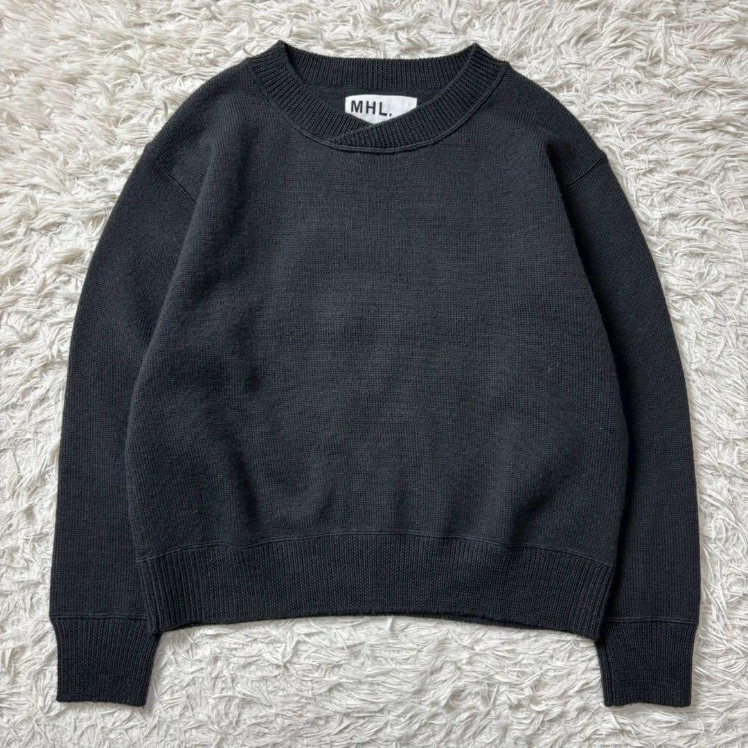 【美品】23AW PURE WOOL ニットプルオーバー 黒