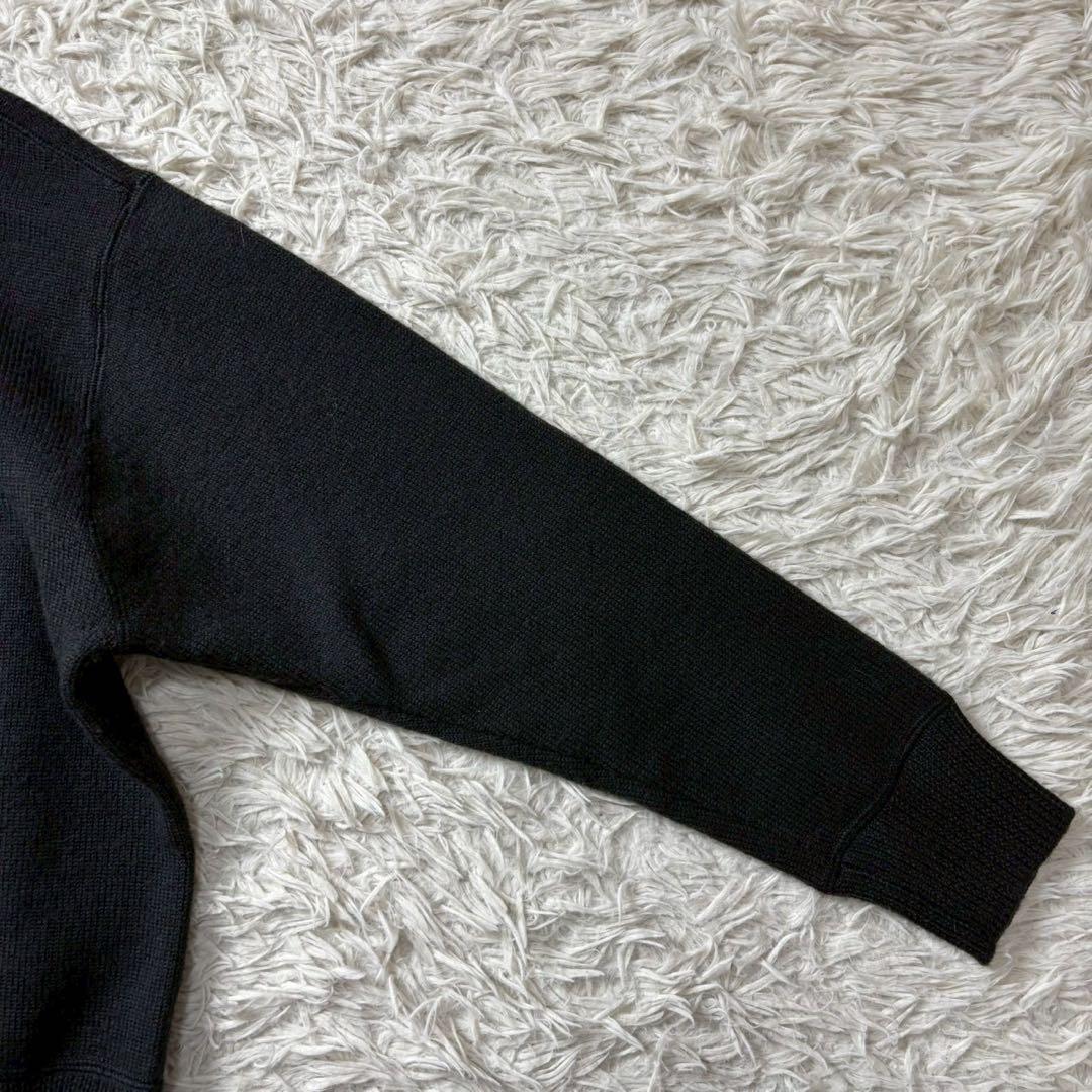 【美品】23AW PURE WOOL ニットプルオーバー 黒