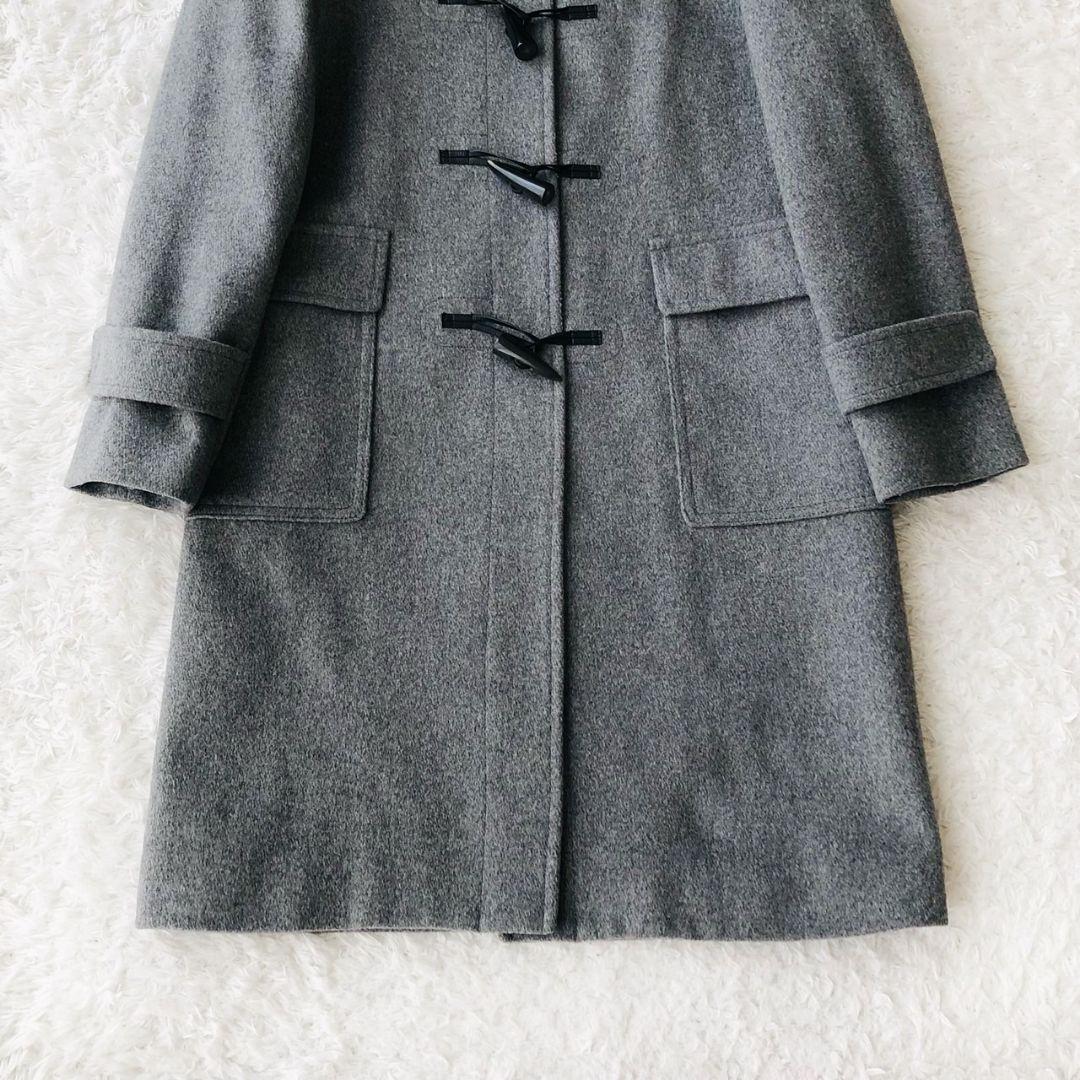 美品 アナイ メルトンダッフルコート 現行 ロング フォックスファー グレー S