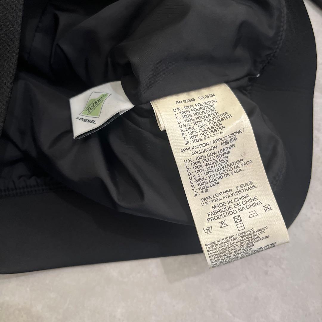 ジャケット・アウター DIESEL Black Nylon Jacket Zip Pockets