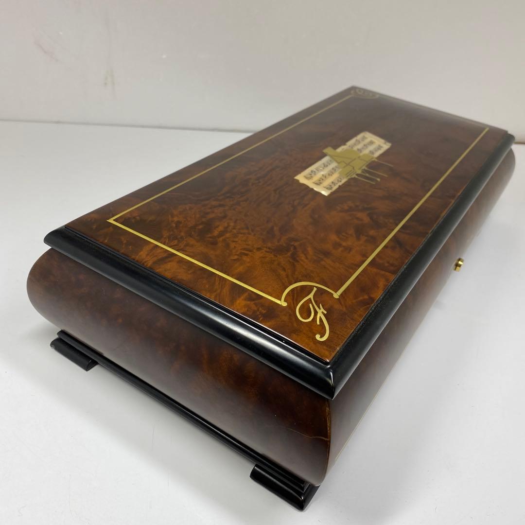 リュージュ50弁5曲　シリンダー式メカニカルオルゴール共箱東さ7-0219☆1F