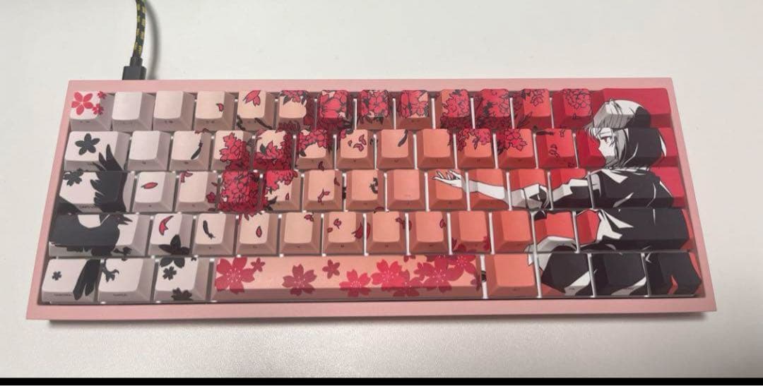 wooting60he+ raven sakuraキーキャップ