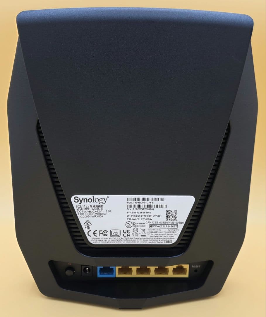 Synology WRX560 デュアルバンドWi-Fi 6ルーター
