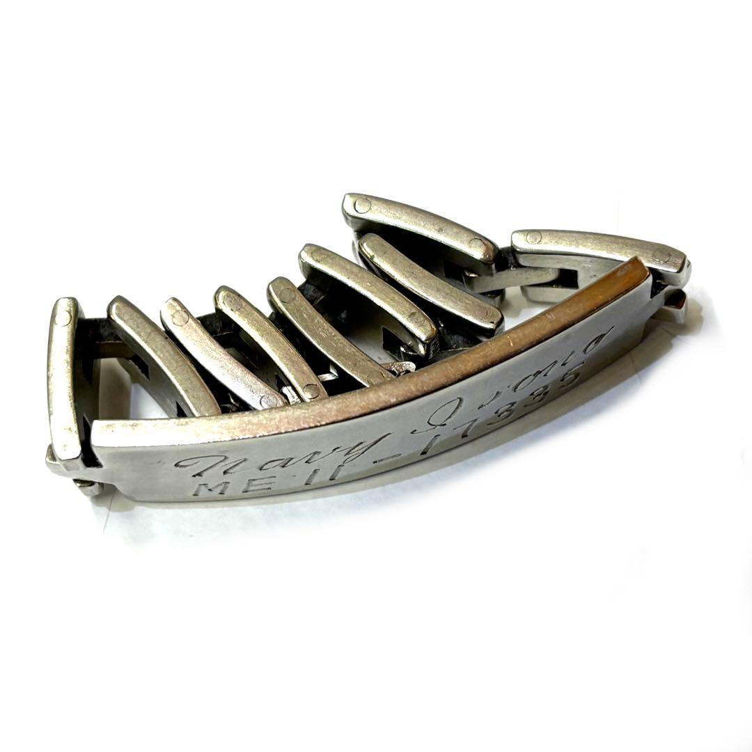 値下げ　ビンテージ　ミリタリー　us navy ID ブレス　ジャーマンシルバー