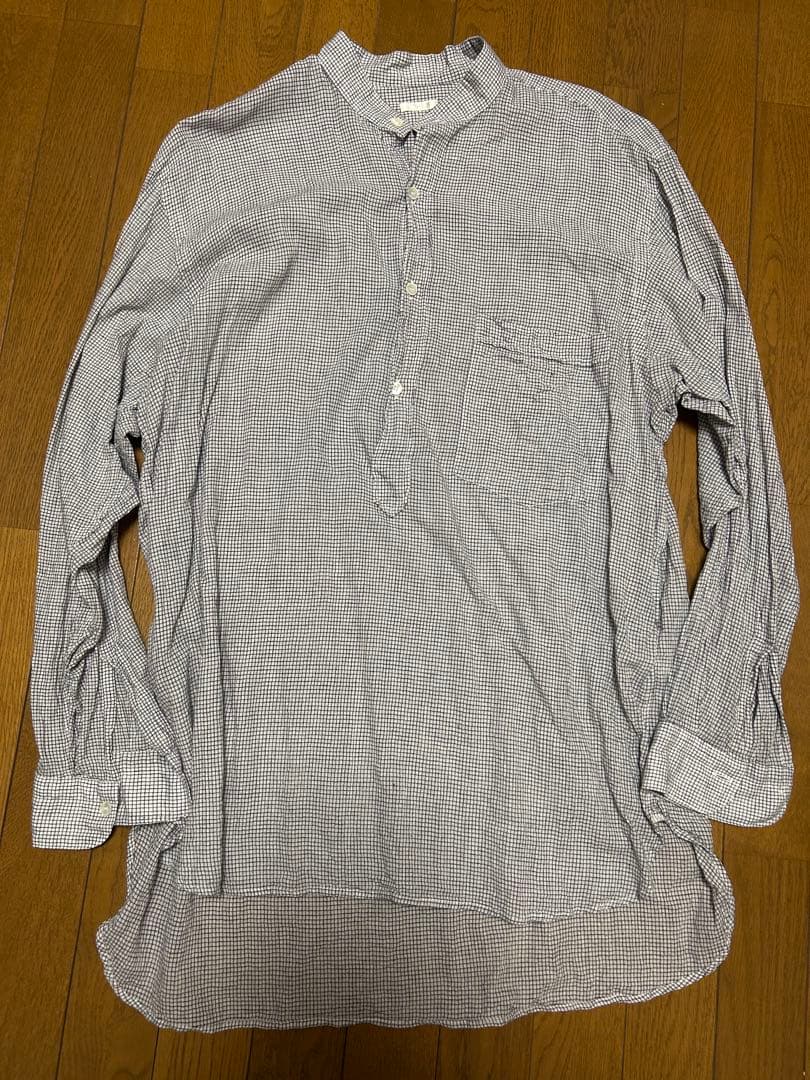 COMOLI チェック柄 カディコットン　長袖シャツ　サイズ3