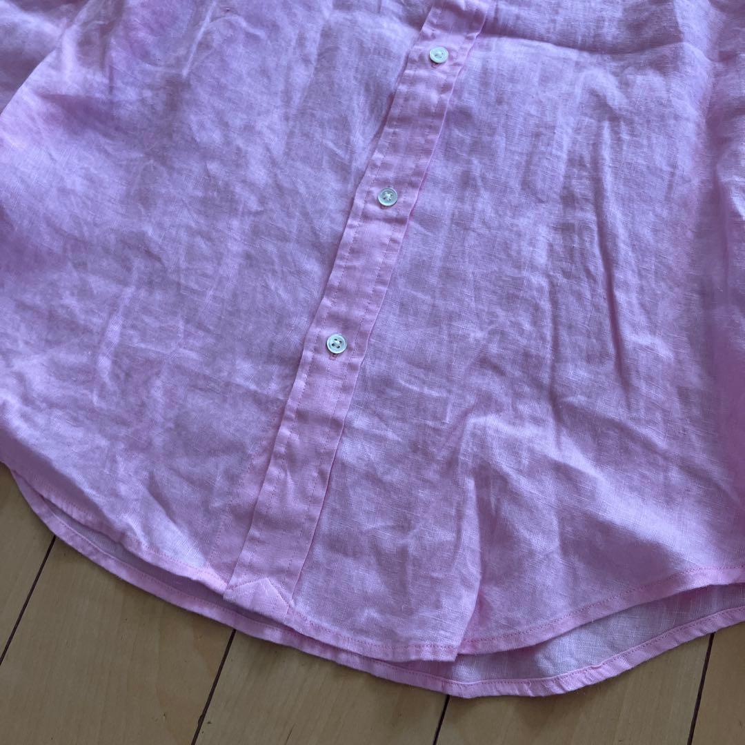 POLO RALPH LAUREN 長袖シャツ リネン　ピンク　XSサイズ