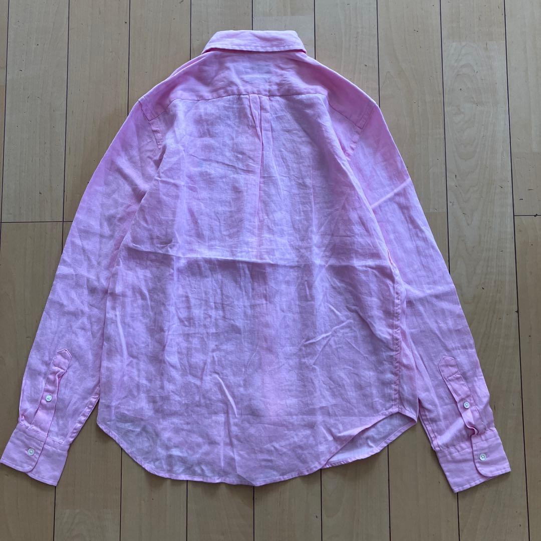 POLO RALPH LAUREN 長袖シャツ リネン　ピンク　XSサイズ