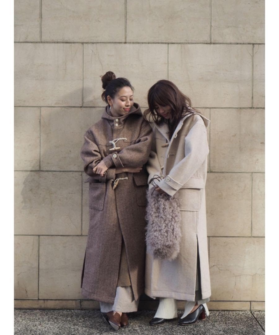 ETRE TOKYO エトレトウキョウ ロングダッフルコート ヘリンボーン