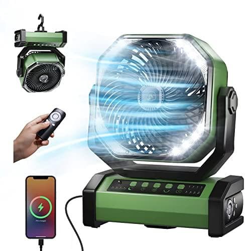 キャンプ 扇風機 20000mAh大容量 最大60時間連続使用 Type-C充A