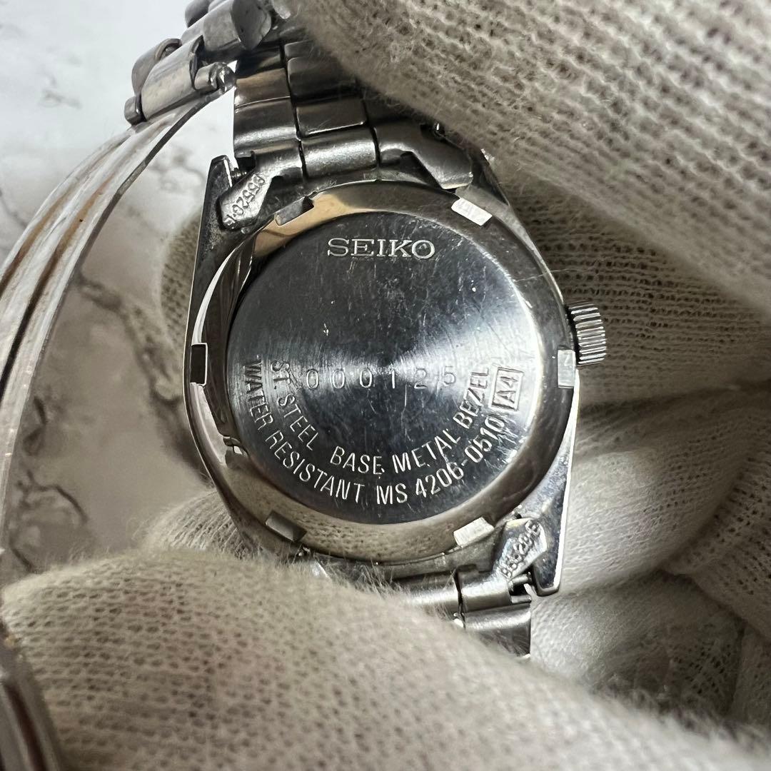 稼働美品 セイコーファイブ レディース腕時計 4206-0510 自動巻き 白