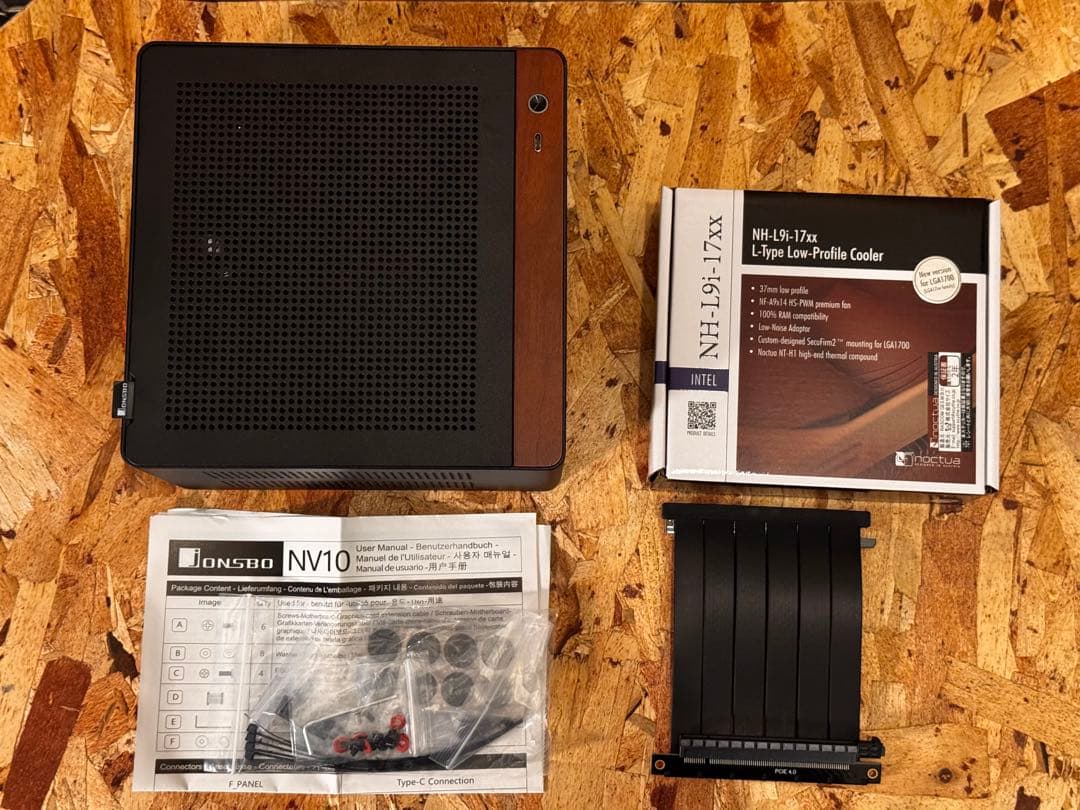 PCケース(自作PC用) JONSBO NV10 Noctua NH-L9i-17xx mini itx