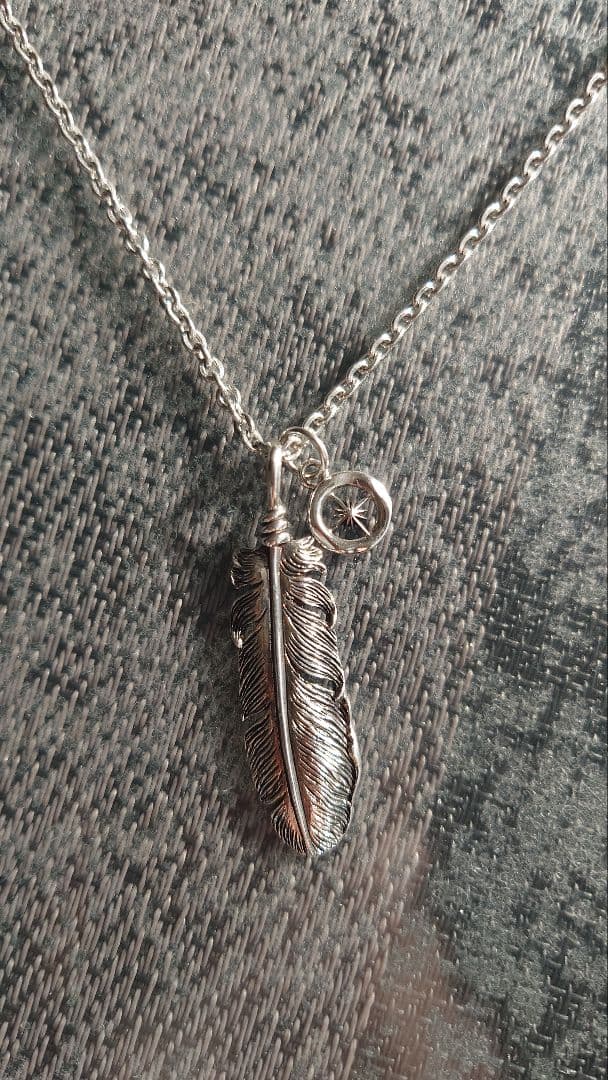SAADシルバー フェザー ネックレス美品