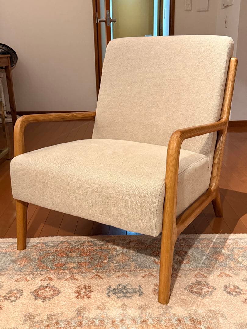最終セール【極美品】アッシュウッド リネン アームチェア