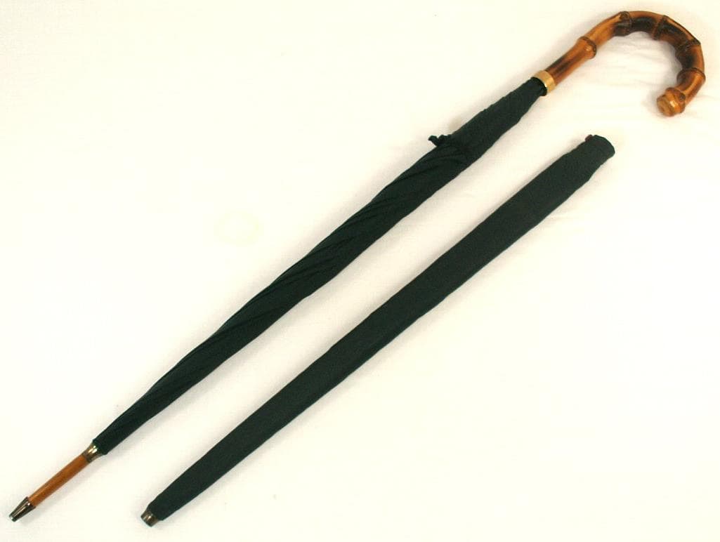 英国製 フォックスアンブレラズ 傘 ナイロン　バンブー　モスグリーン メンズ