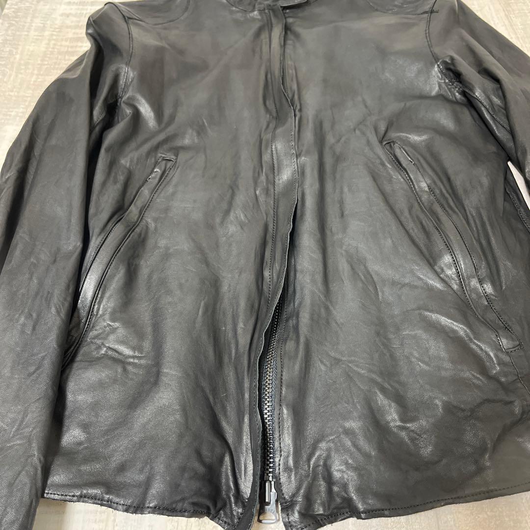 【定価約10万 未使用級】sisii ウォッシャブル レザー シングルライダース