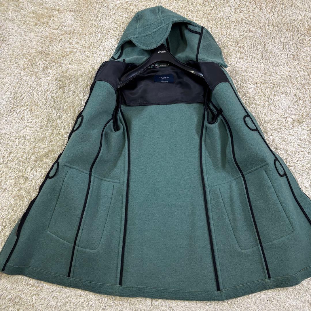 希少カラー　バーバリーロンドン　イギリス製　ウール　トグル　ダッフルコート