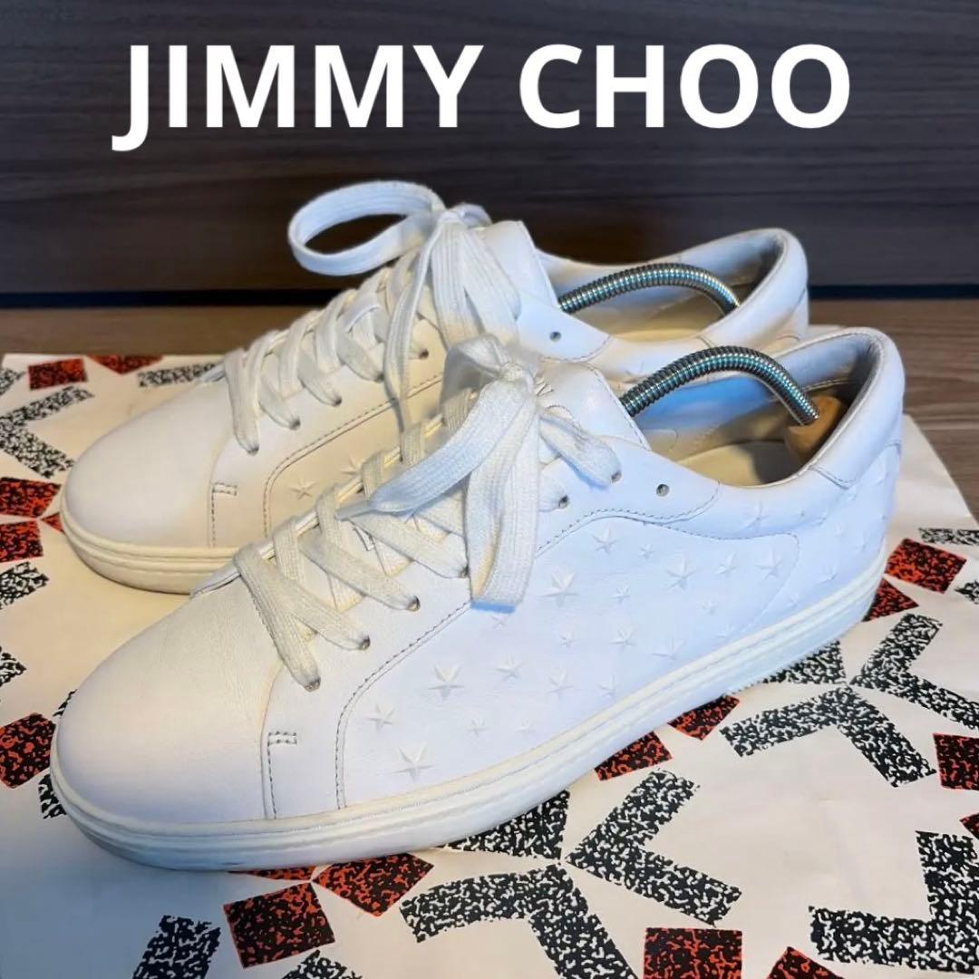 JIMMY CHOO ホワイト レザー スニーカー　40サイズ