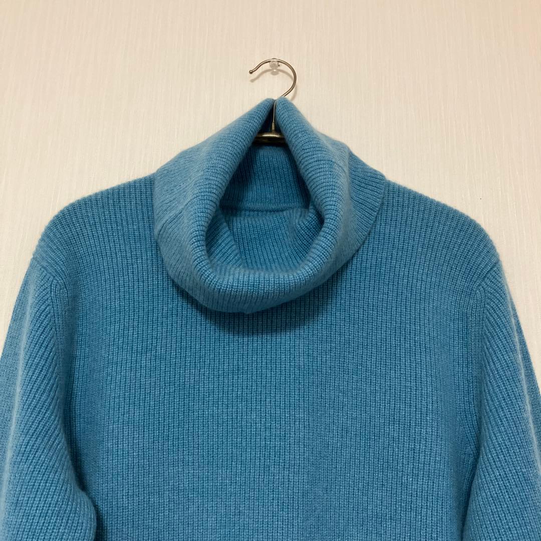 ル*ル様 未使用★クリスチャンオジャール★超高級カシミヤ100ニット9号ブルー