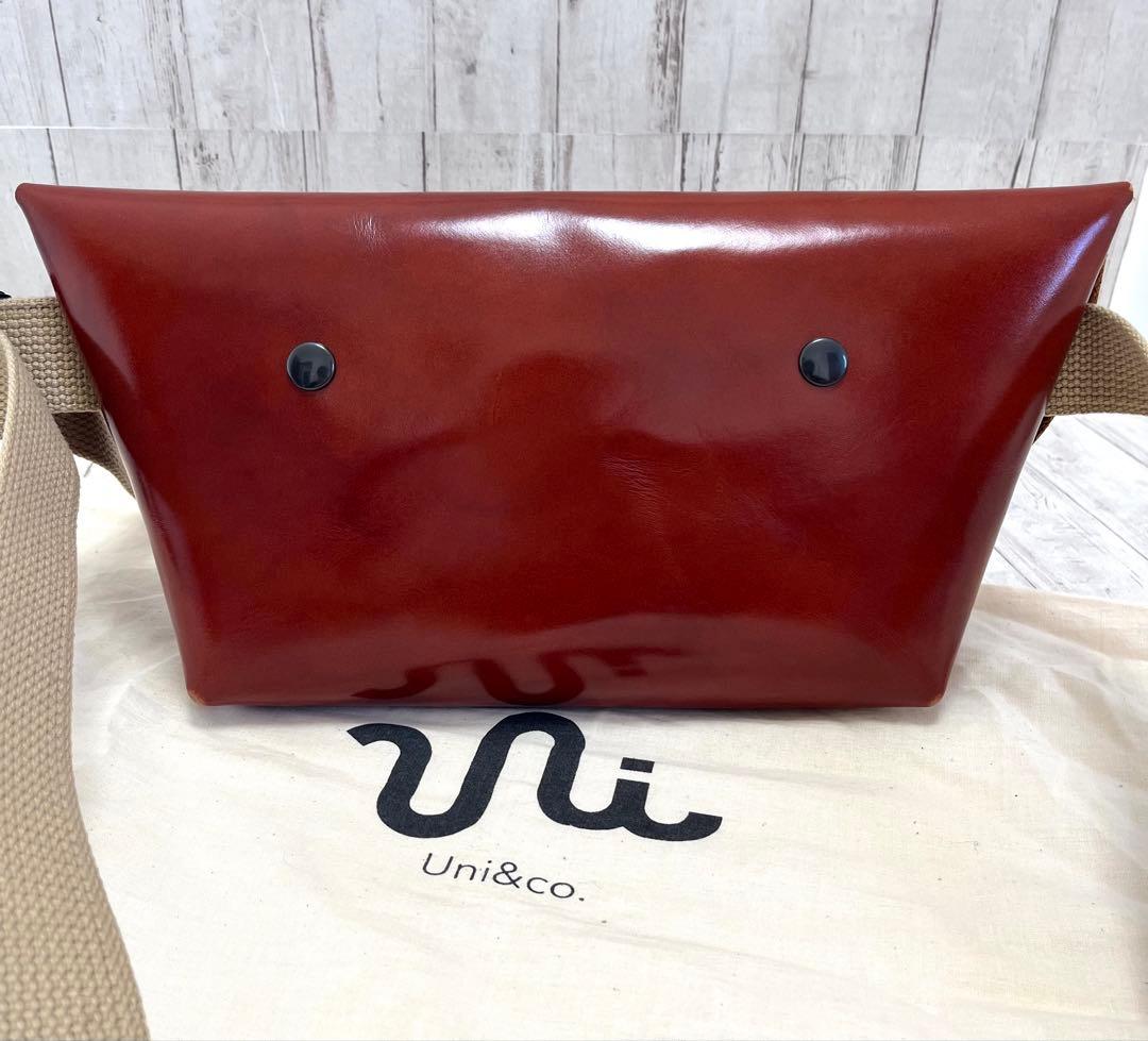 Uni&co. 牛革　メッセンジャーバッグ　キャメル　ショルダーバッグ