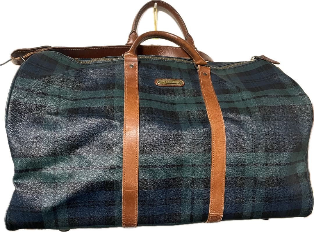 迅*わ様 Ralph Lauren ボストンバッグ チェック柄　Used