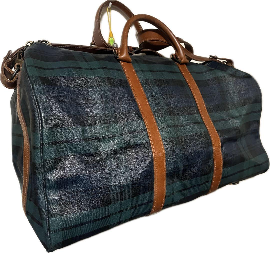 迅*わ様 Ralph Lauren ボストンバッグ チェック柄　Used