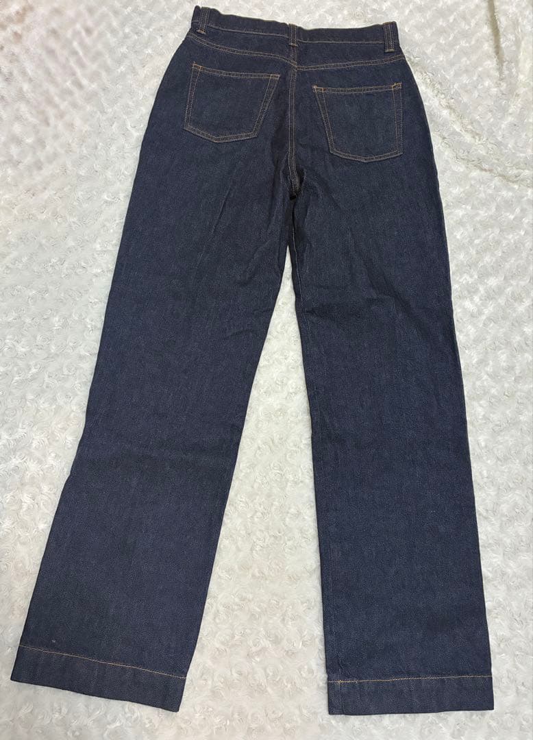 新品　AMERI アメリ　センタープレス ハイウェストストレートデニム　26 Ｌ