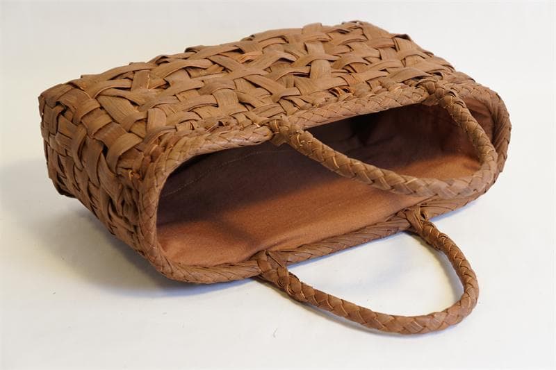 乱れ編み 山葡萄 かご　籠 バッグ 一番皮 中布と内ポケット付き かごバッグ