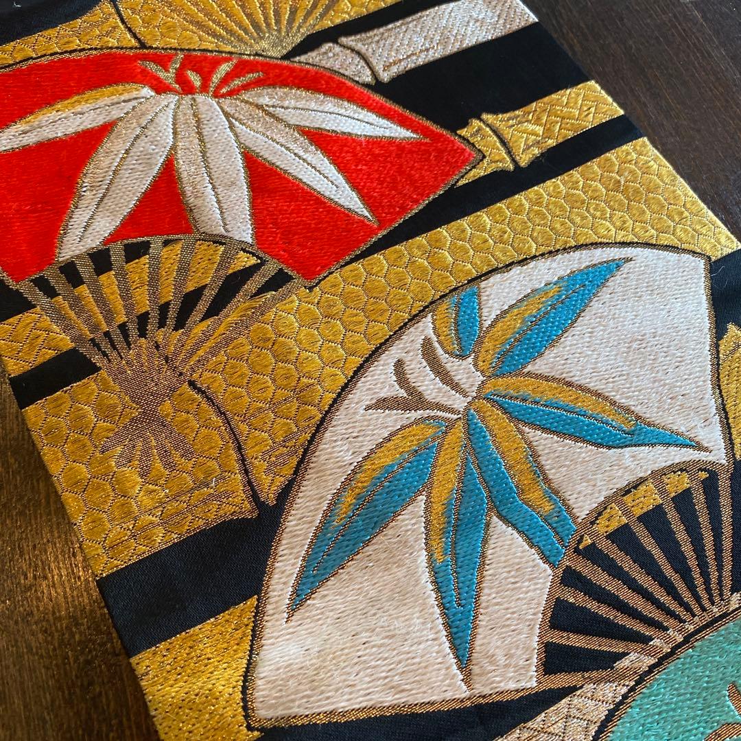 専用ハンドメイド だらり帯 七五三 作り帯 五歳〜七歳 アンティーク 扇子 竹