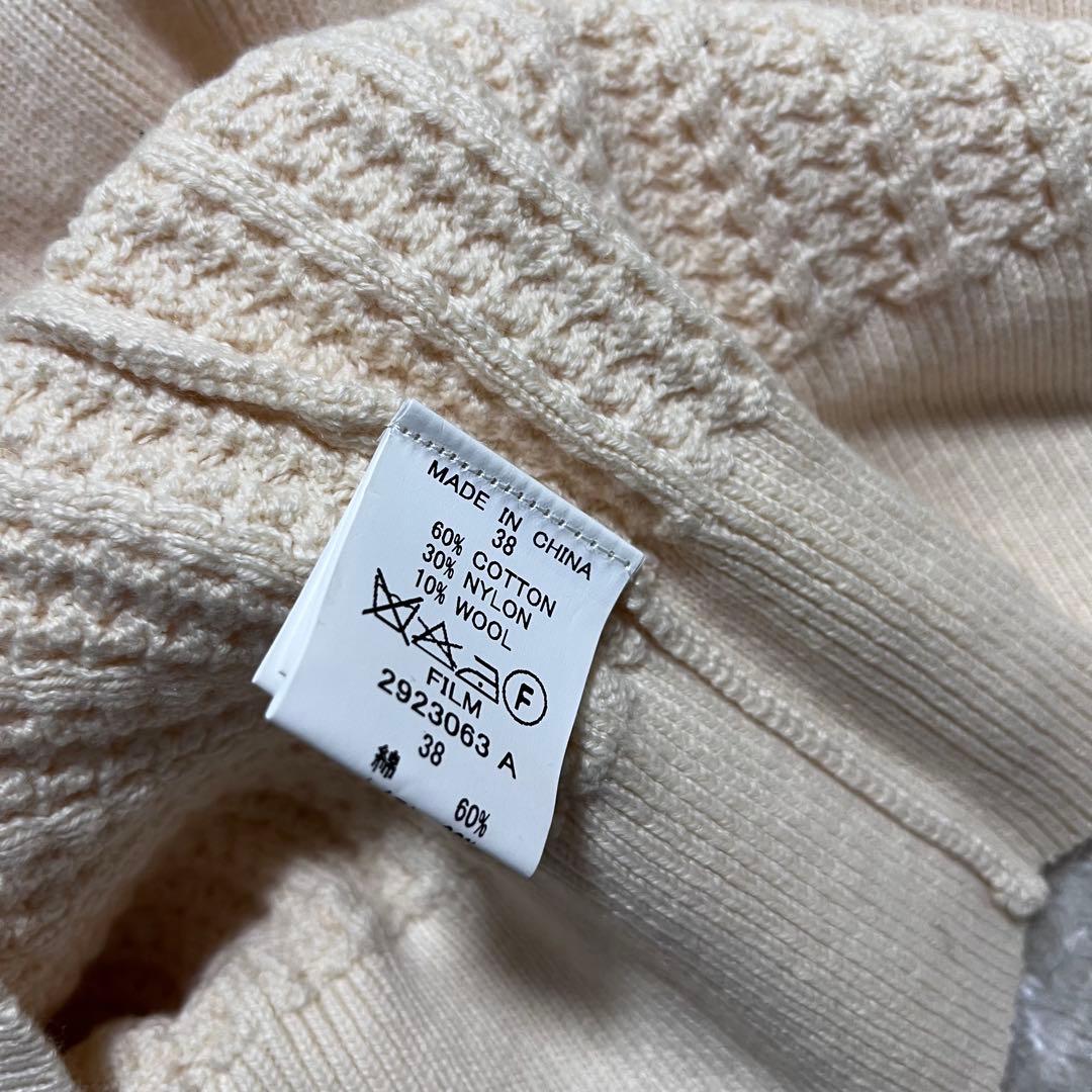 新品　ダブルスタンダードクロージング　コットン　チルデンニット　金ボタン