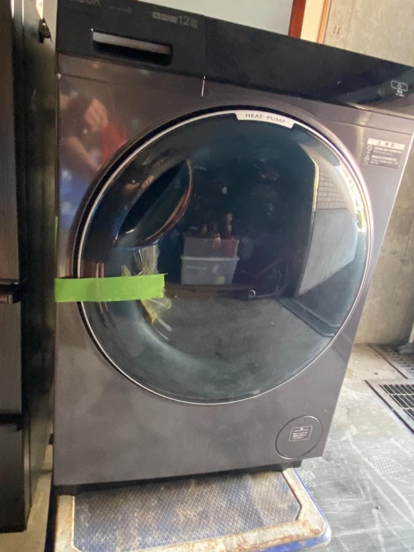 AQUA ドラム式洗濯機 AQW-DX12P-K ブラック 2024年製