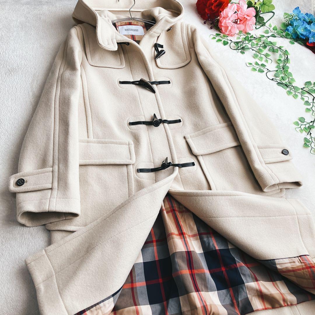 美品/マッキントッシュフィロソフィー★ダッフルコート ロング 総柄裏地 Aライン