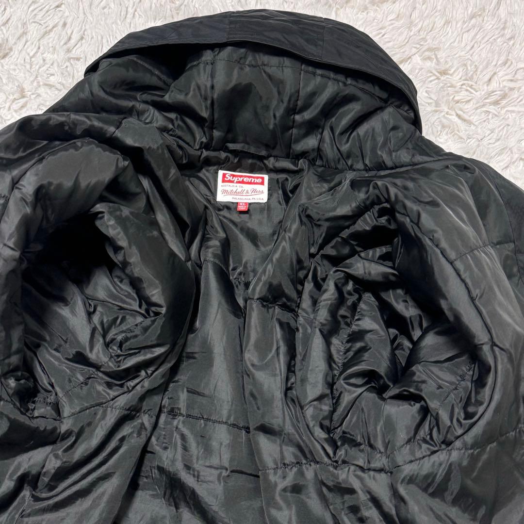 希少XL✨シュプリームxミッチェル&ネス キルテッドスポーツジャケット 黒