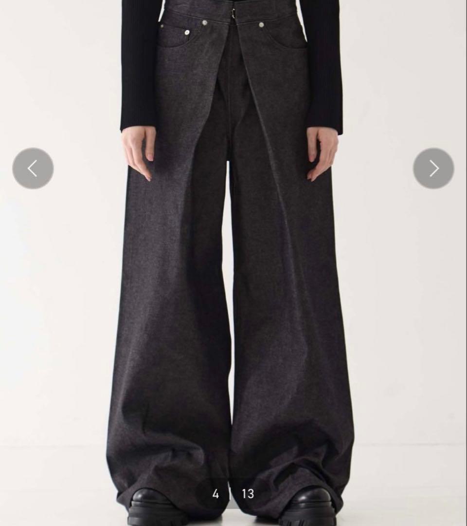 JOHN LAWRENCE SULLIVAN ワイドレッグデニム　リジット　XS