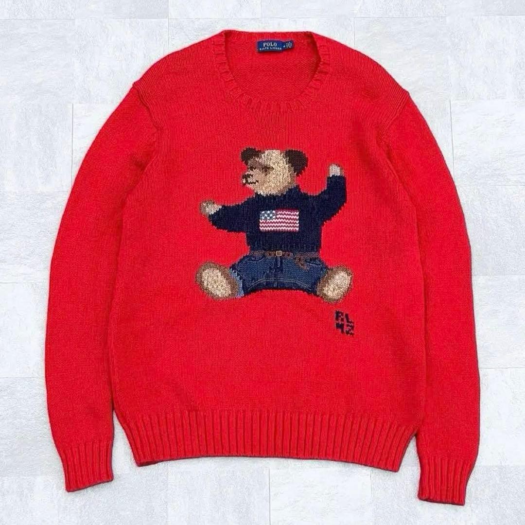 現行 POLO RALPH LAUREN ポロベア 刺繍 ニット セーター