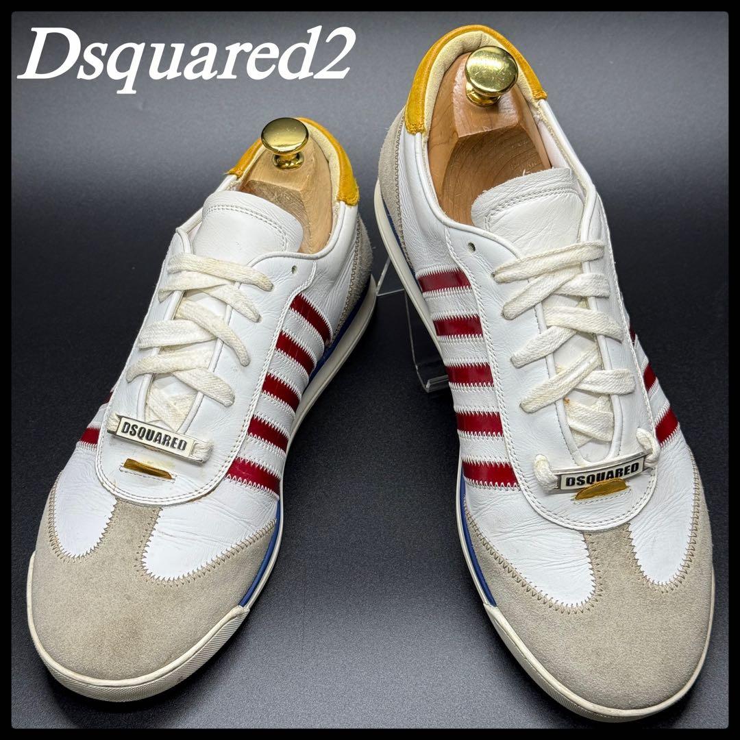 Dsquared2 レザースニーカー ホワイト ストリート カジュアル ホワイト
