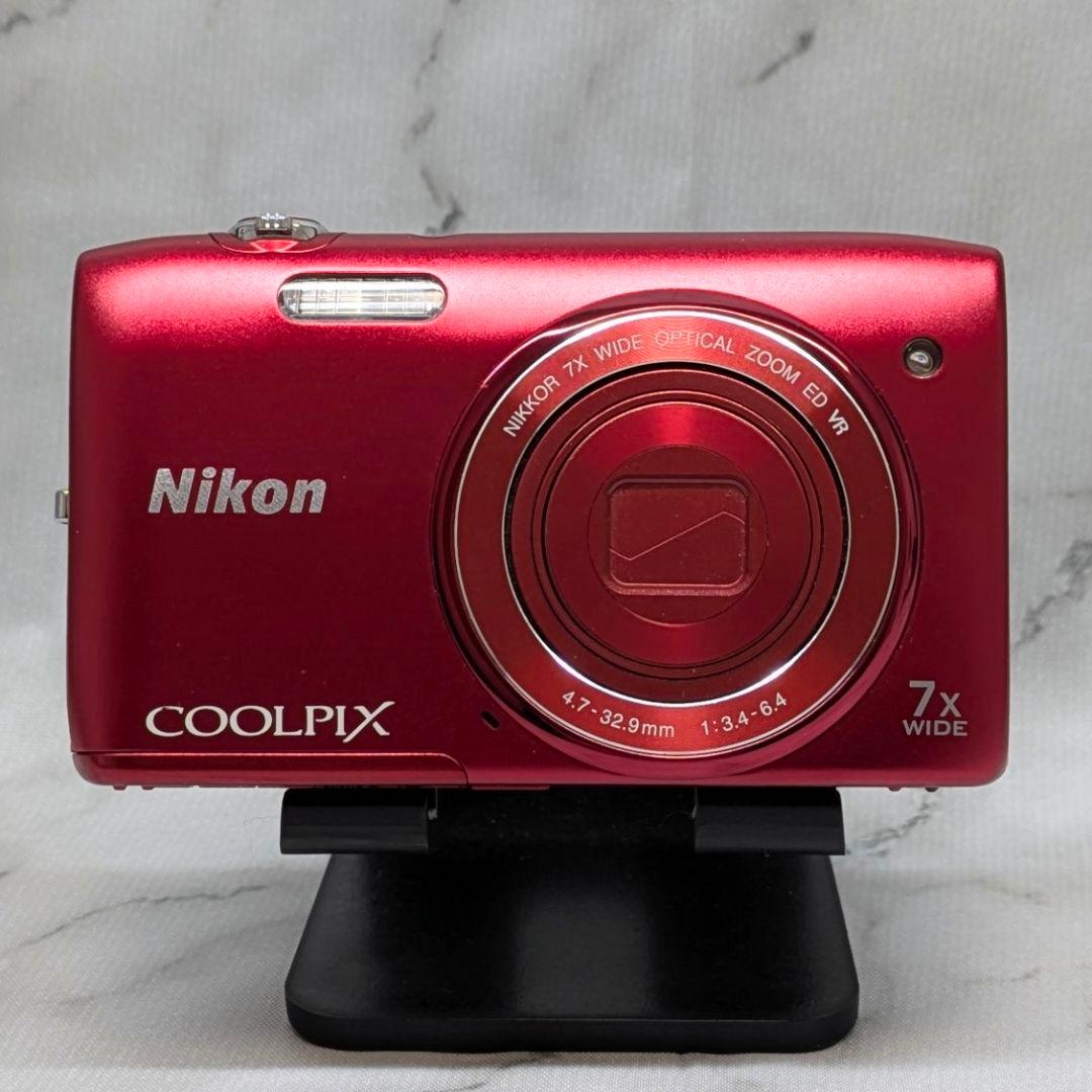 ​Nikon ニコン COOLPIX S3500 レッド デジカメ コンデジ