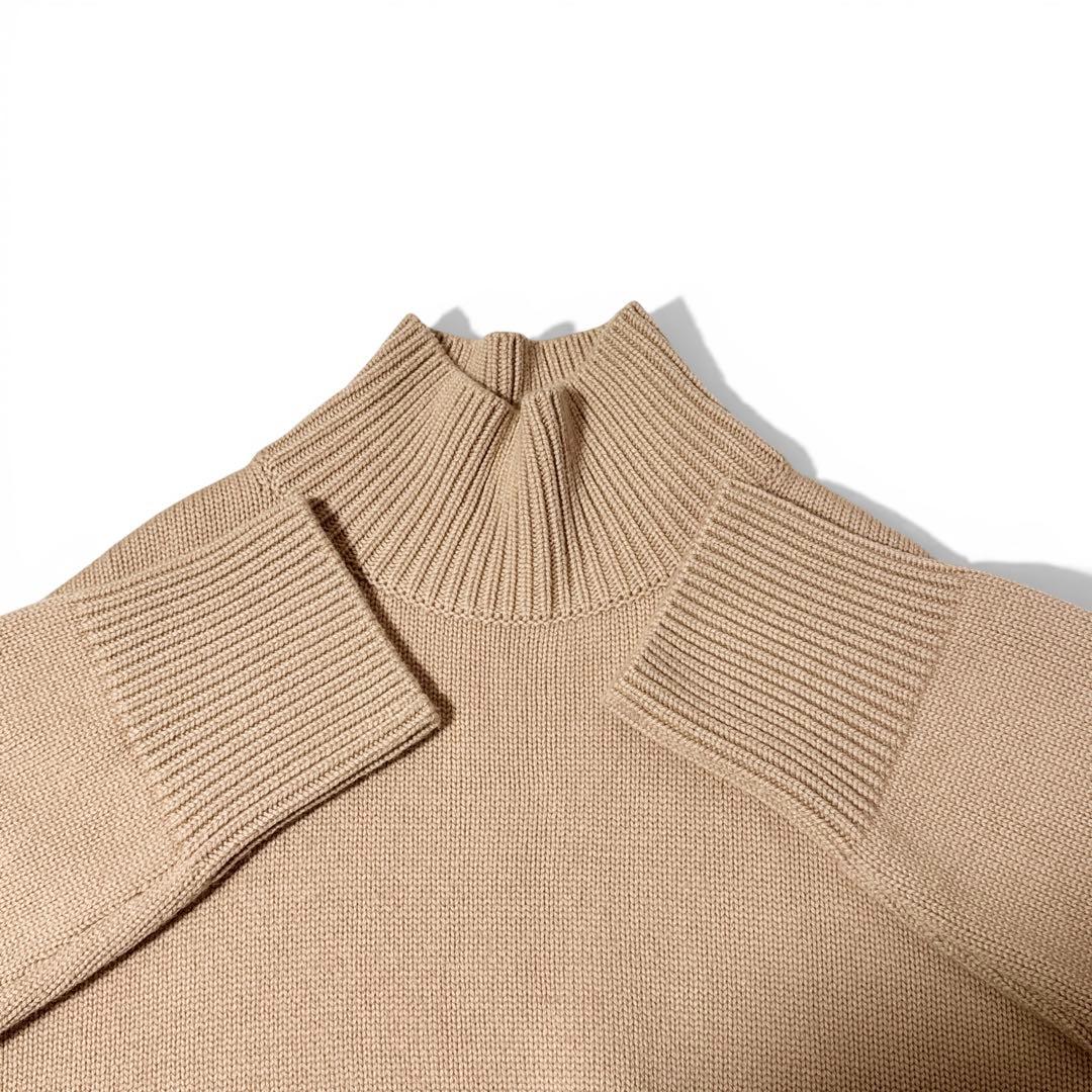 極美品✨️¥8.4万　エブール　カシミア100　ハイネックニット　キャメルベージュ