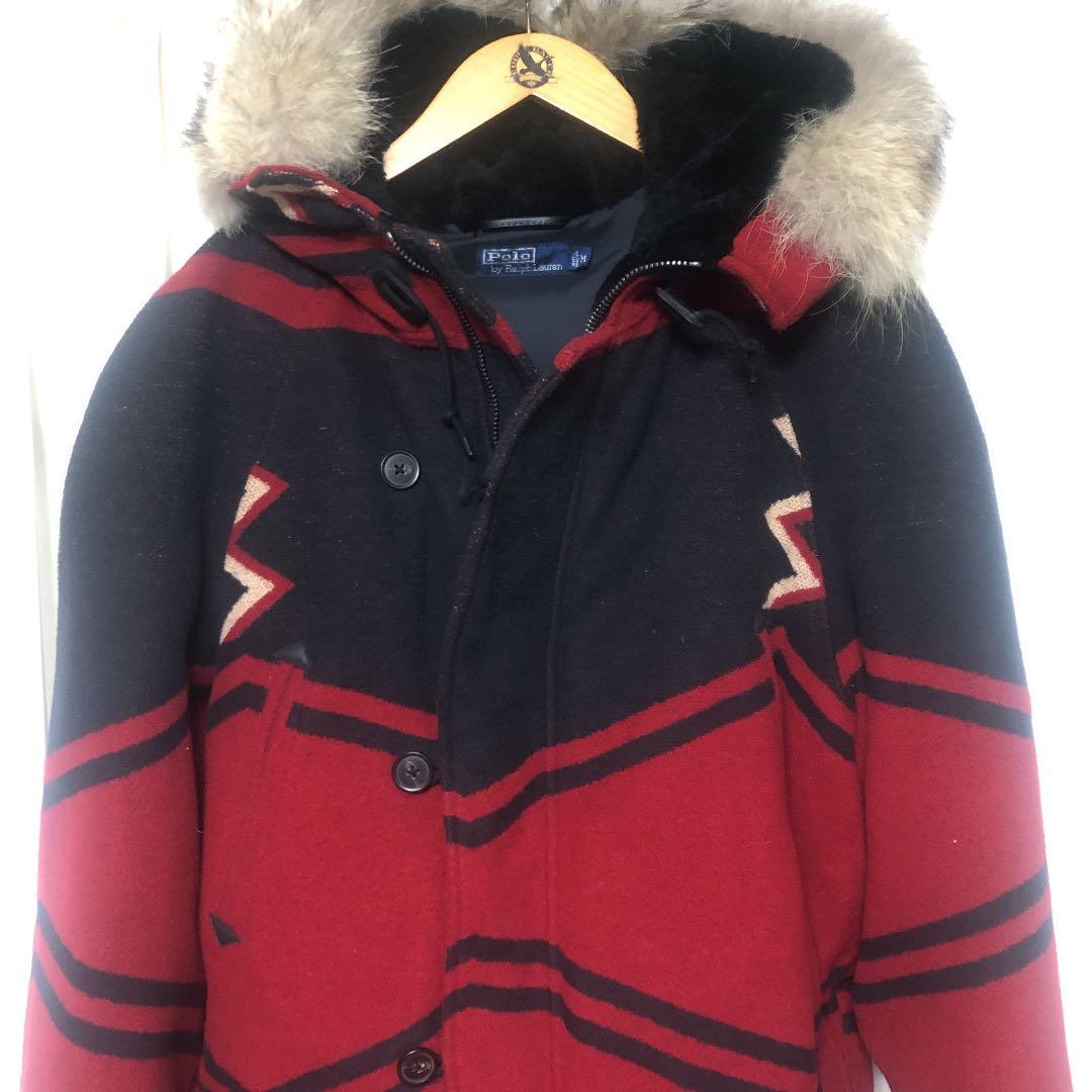 ビンテージラルフローレン ダウンジャケット　オルテガ柄　ネイティブ