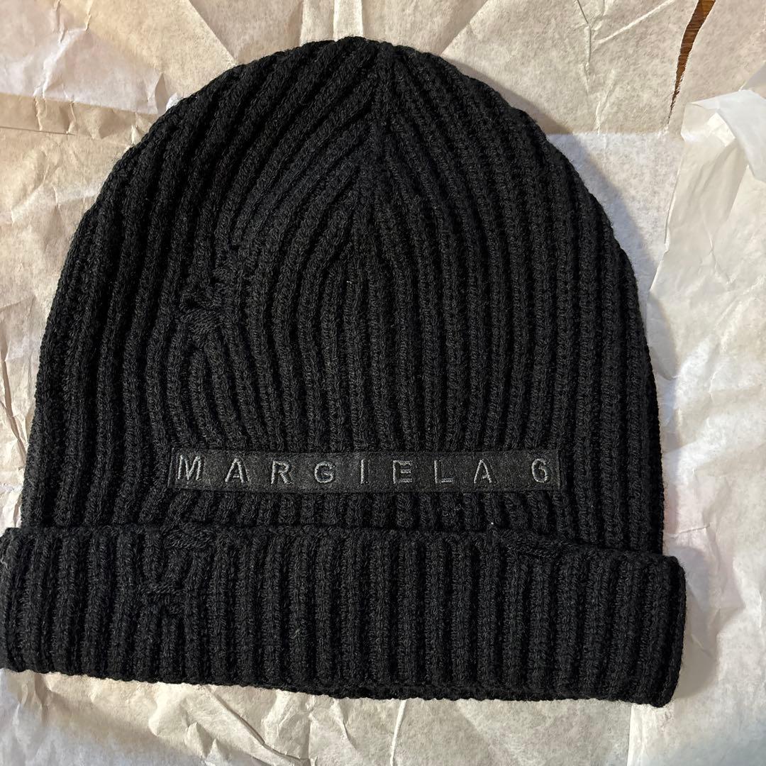 MM6 Maison Margiela キッズ ブラック ニット帽　ビーニー
