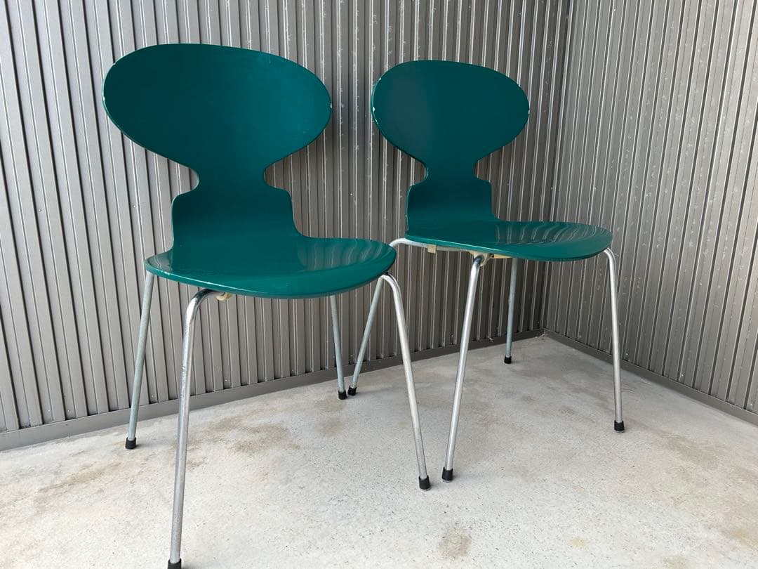 アントチェア【Fritz Hansen】 正規品　2脚セット　ダークグリーン色