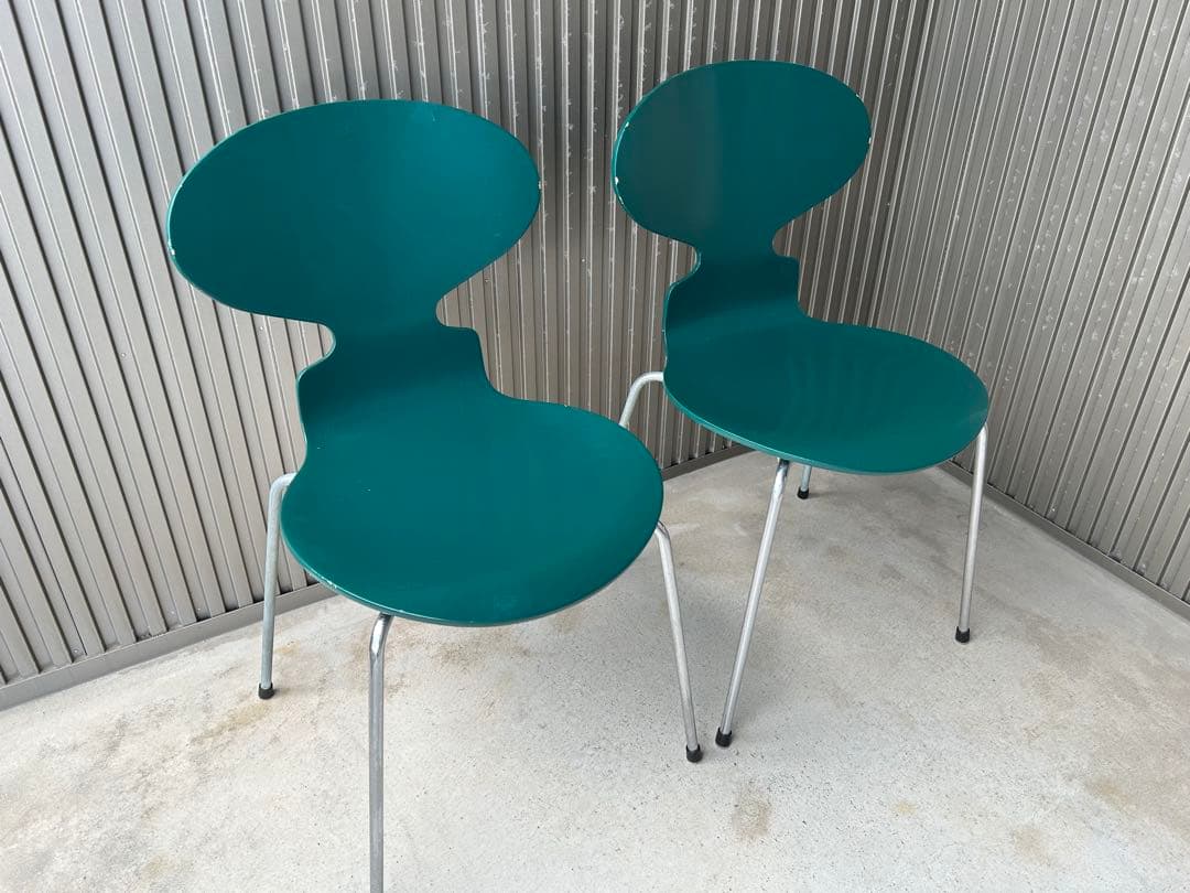 アントチェア【Fritz Hansen】 正規品　2脚セット　ダークグリーン色