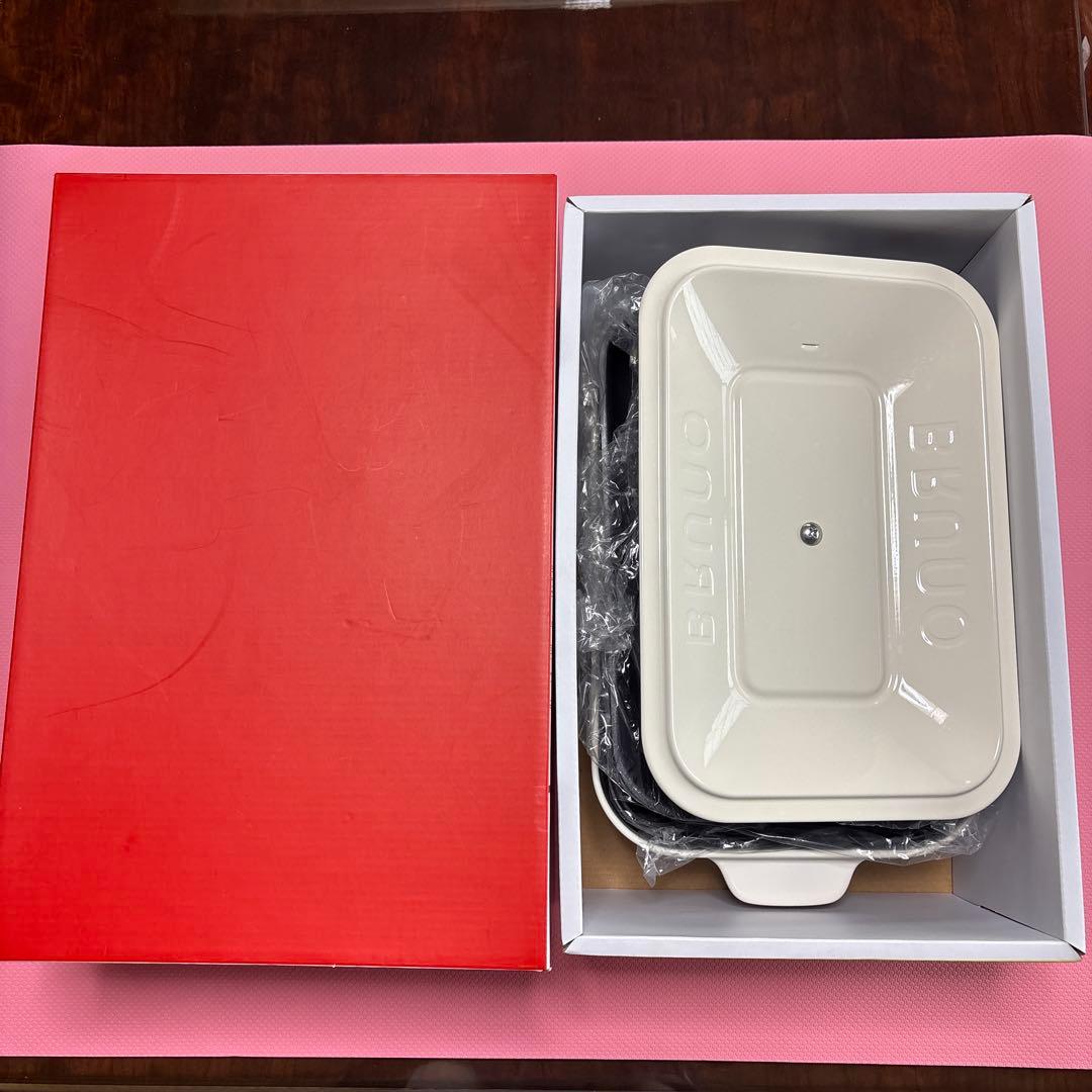 新品★BRUNO WH★コンパクトホットプレート BOE021セラミックコート鍋